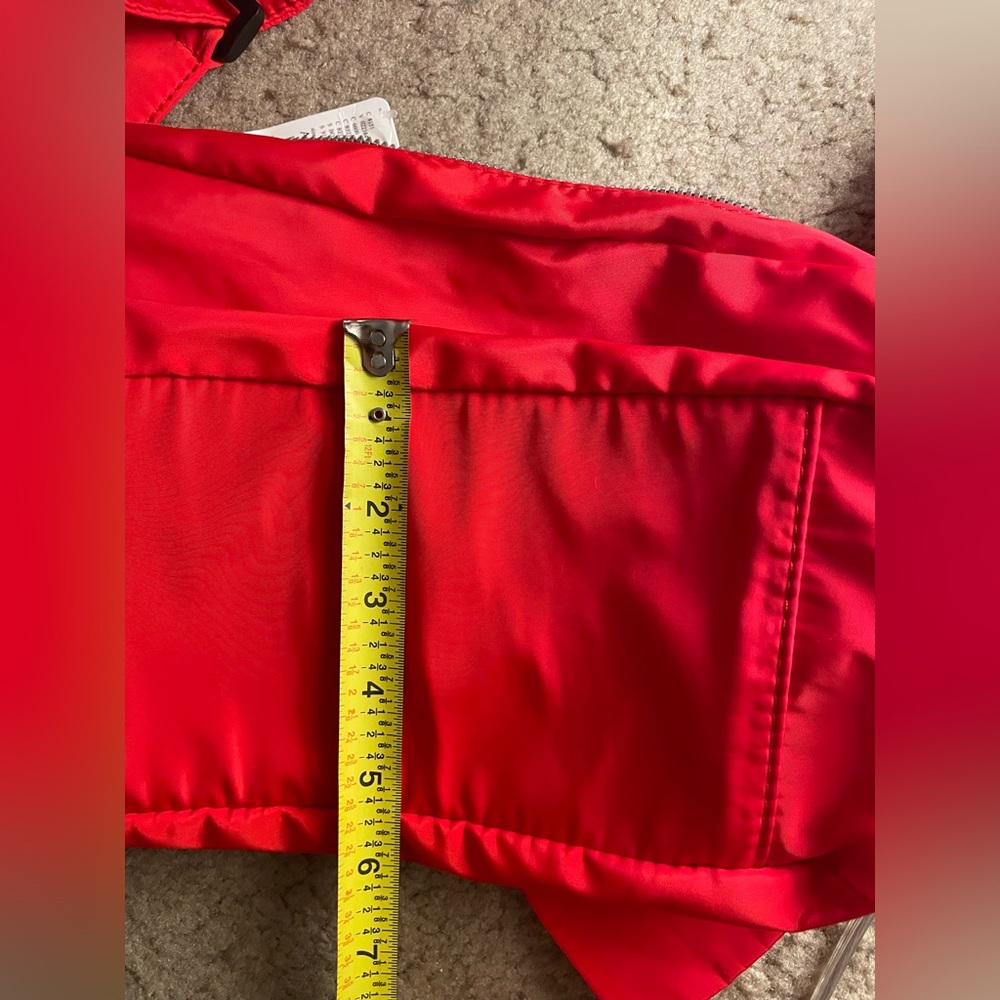 Free People ❤️❣️🎀 Elegant Red Bow Nylon Shoulder Bag NWT - Picture 9 of 14